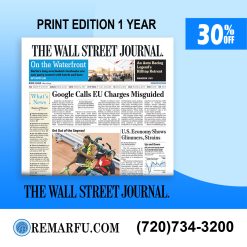 Wall Street Journal Print Edition Subscription for 1 Year at 30% Off