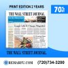 The WSJ Print Edition 2-Year for 70% Off